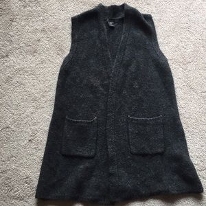 Tahari long gray vest - Medium